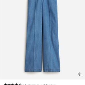 JCREW Wide-Leg Blue Denim Pants